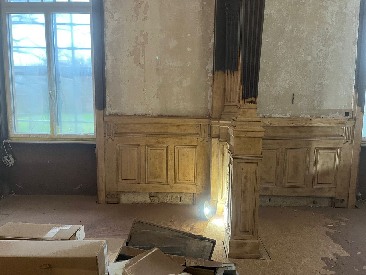 Historische Holzverkleidung Villa Meister Sindlingen – Sandstrahlen Denkmalschutz