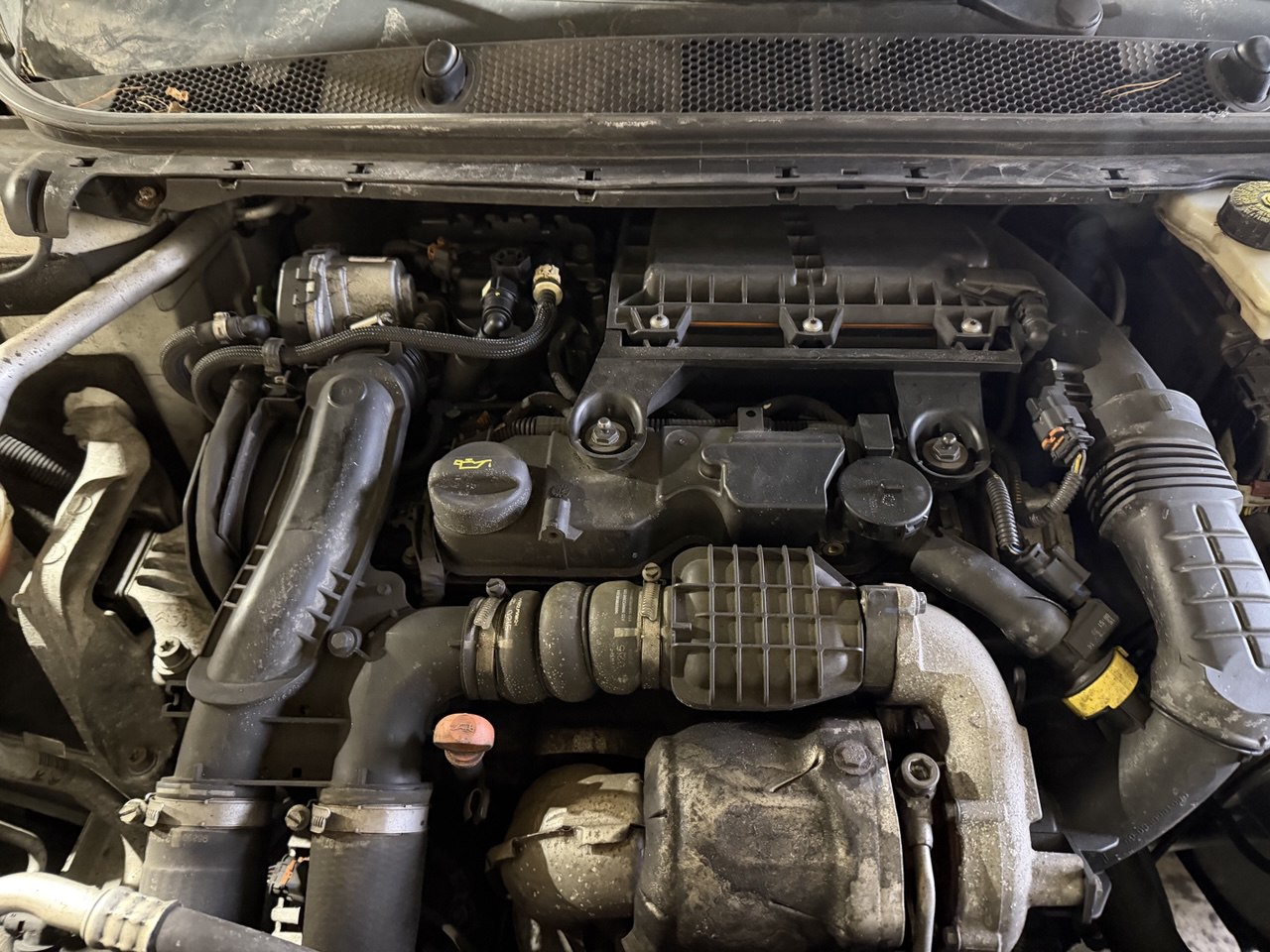 Motorraum vor Trockeneisstrahlen – Strahlkraft Langen